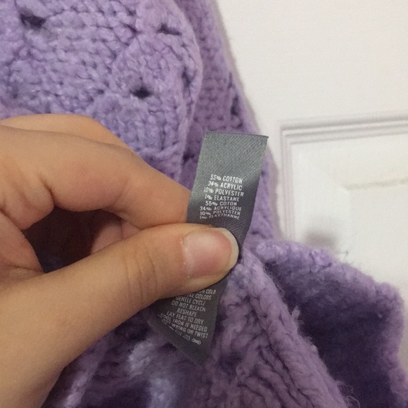 Purple pointelle sweater - Picture 3 of 6